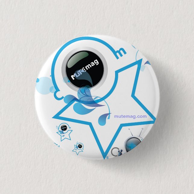 Bóton Redondo 2.54cm Botão mudo (Frente)