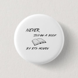 Bóton Redondo 2.54cm Botão Nunca Julgue um Livro