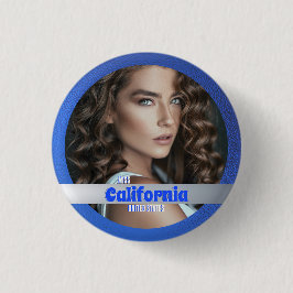 Bóton Redondo 2.54cm Botão Pageant | Royal Blue Shimmer