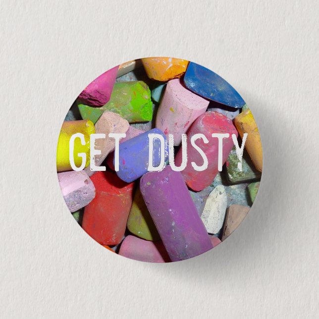 Bóton Redondo 2.54cm Botão Pastel do artista (Frente)