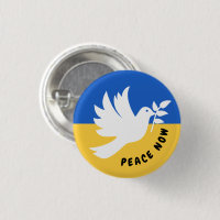 Botão Peace Heart Love I Stand With Ucrânia