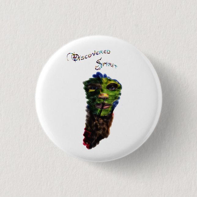 Bóton Redondo 2.54cm Botão pequeno descoberto do espírito (Frente)