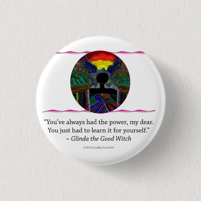 Bóton Redondo 2.54cm Botão pequeno - Glinda (Frente)