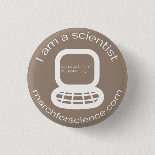 Bóton Redondo 2.54cm Botão pequeno - informática (Frente)