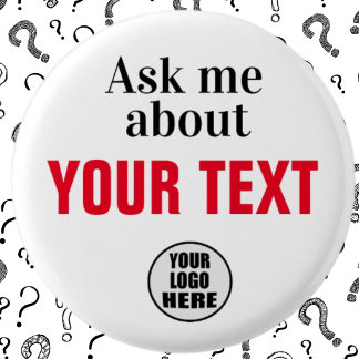 Bóton Redondo 2.54cm Botão Perguntar-me sobre Personalização