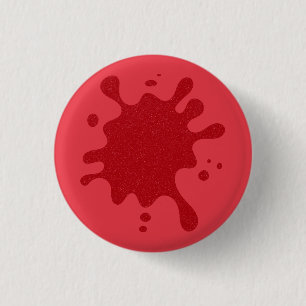 Bóton Redondo 2.54cm Botão Personalizado com Efeito de Borrifo Vermelho