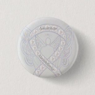 Bóton Redondo 2.54cm Botão Personalizado do Anjo da Fita de Sensibiliz