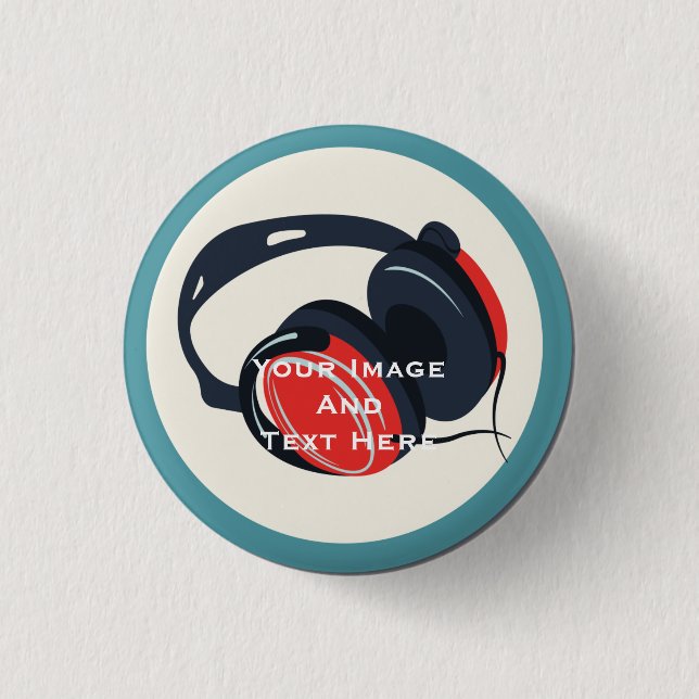 Bóton Redondo 2.54cm Botão Personalizado Imagem e Texto personalizado (Frente)