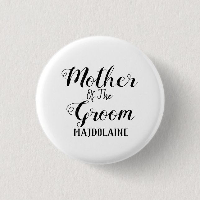 Bóton Redondo 2.54cm Botão Personalizado Mãe Do noivo (Frente)