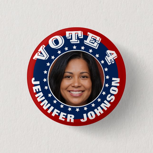 Bóton Redondo 2.54cm Botão Personalizado Modelo da Campanha Fotográfica (Frente)