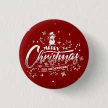 Botão personalizado simples do Pin do Natal do
