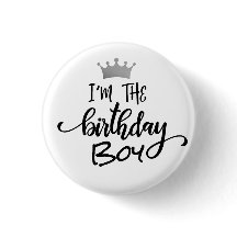 Botão Personalizado "Sou o Menino do Aniversário"