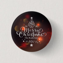 Botão Pin de Árvore de Natal Personalizado