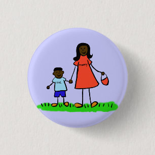 Bóton Redondo 2.54cm Botão Pin de Caracteres Personalizados da Famíli