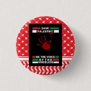 Bóton Redondo 2.54cm Botão Pin Livre Palestina no Tema da Bandeira Pale