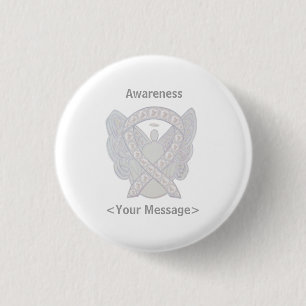 Bóton Redondo 2.54cm Botão Pin Personalizado da Fita de Sensibilizaç