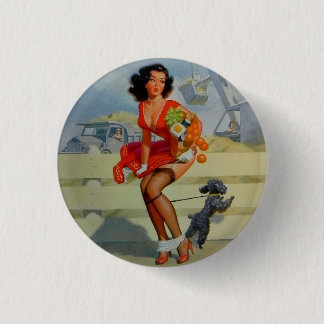 Bóton Redondo 2.54cm Botão PIN UP GIRL Pinback