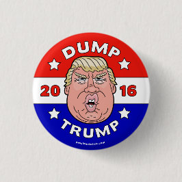 Bóton Redondo 2.54cm Botão/pino Dump Trump, Anti-Donald Trump 2016