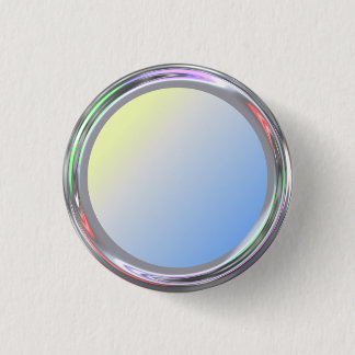 Bóton Redondo 2.54cm Botão prateado para o texto, logotipo, imagem