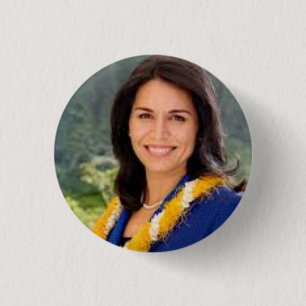 Bóton Redondo 2.54cm Botão Presidencial TULSI GABBARD 2020