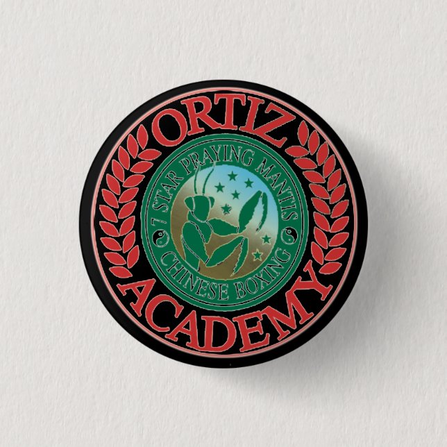 Bóton Redondo 2.54cm Botão Preto OCBA (Frente)