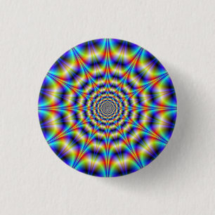 Bóton Redondo 2.54cm Botão psicadélico de Pinback da roda