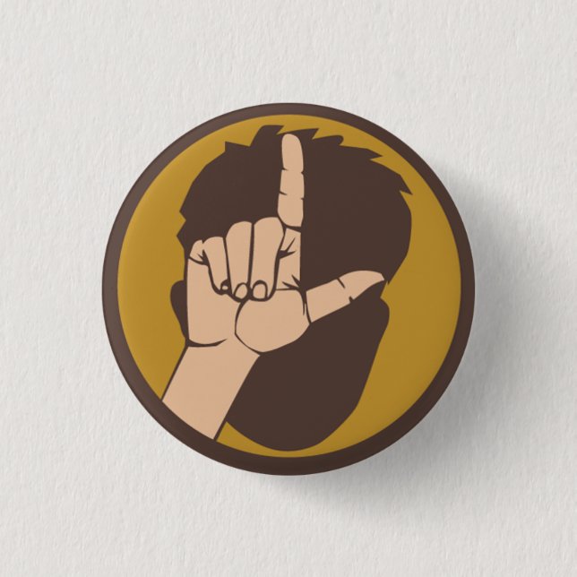 Bóton Redondo 2.54cm Botão qualquer que seja o principal perdedor (L) d (Frente)