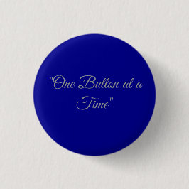 Bóton Redondo 2.54cm Botão Redondo Personalizável Azul Clássico