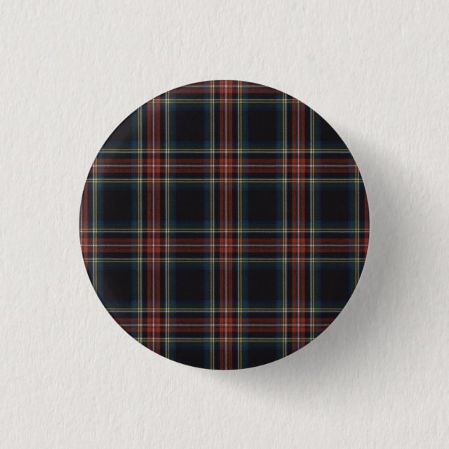 Bóton Redondo 2.54cm Botão redondo Tartan (Frente)