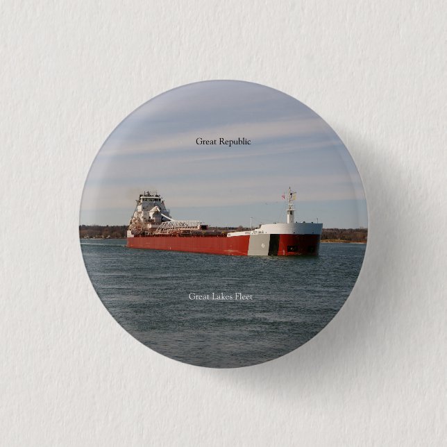 Bóton Redondo 2.54cm botão República do excelente (Frente)