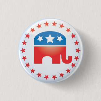 Bóton Redondo 2.54cm Botão republicano do elefante