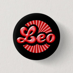 Bóton Redondo 2.54cm Botão Retro Zodiac Leo Pinback