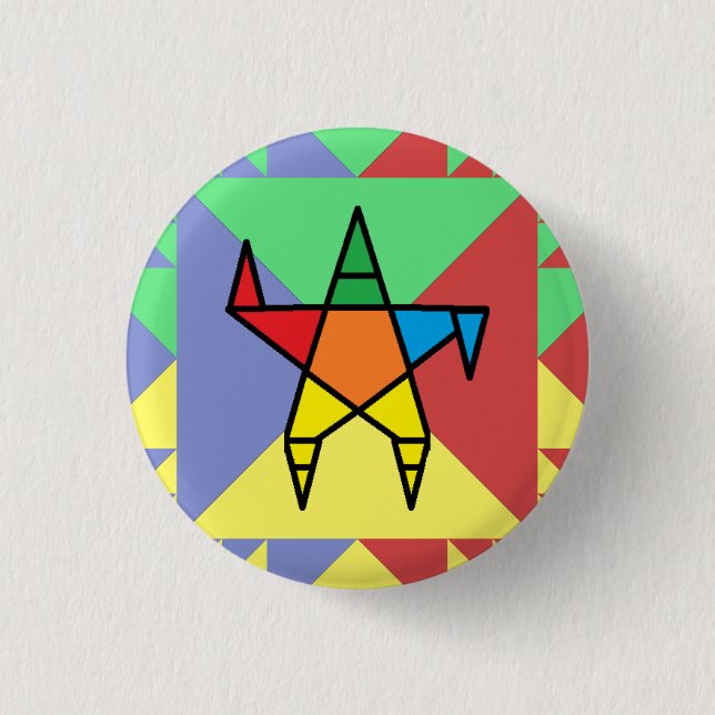 Bóton Redondo 2.54cm Botão Sanghagram Dançar (Frente)