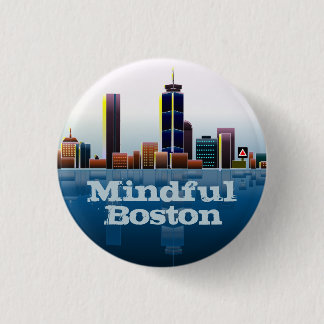 Bóton Redondo 2.54cm Botão Skyline Clássico do MindfulBoston