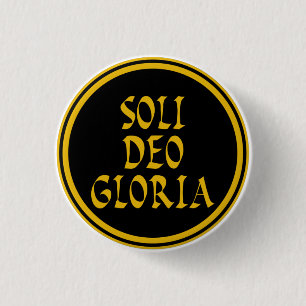 Bóton Redondo 2.54cm Botão Soli Deo Gloria