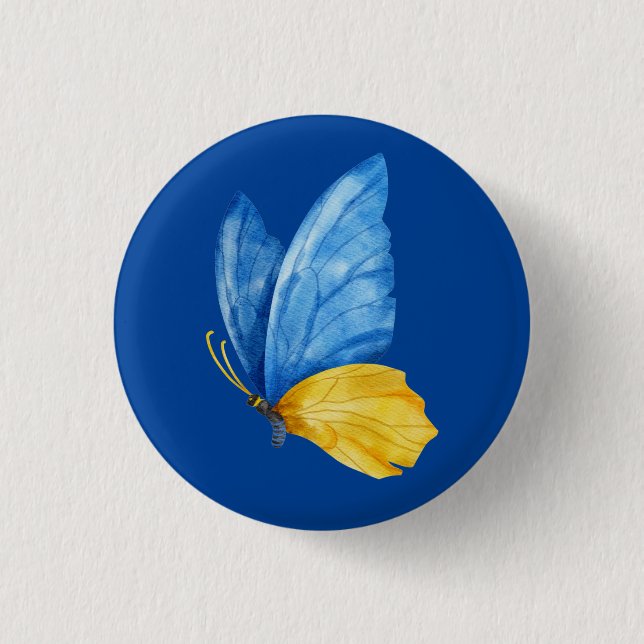 Bóton Redondo 2.54cm Botão Stand With Ucraniano (Frente)