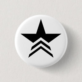 Bóton Redondo 2.54cm Botão Starcom Preto e Branco