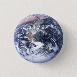 Bóton Redondo 2.54cm Botão Terra do cheio