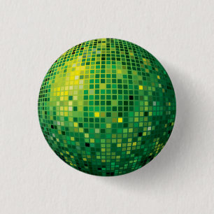 Bóton Redondo 2.54cm Botão Verde da Bola Disco