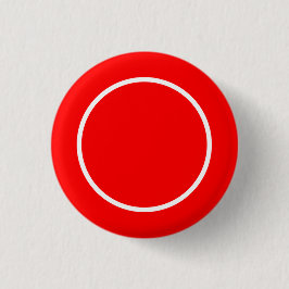 Bóton Redondo 2.54cm Botão Vermelho com branco