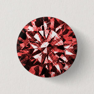 Bóton Redondo 2.54cm Botão VERMELHO do DIAMANTE