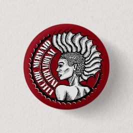 Bóton Redondo 2.54cm Botão vermelho internacional da sereia elétrica