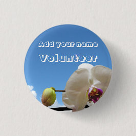 Bóton Redondo 2.54cm Botão voluntário da orquídea