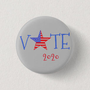 Bóton Redondo 2.54cm Botão Vote 2020
