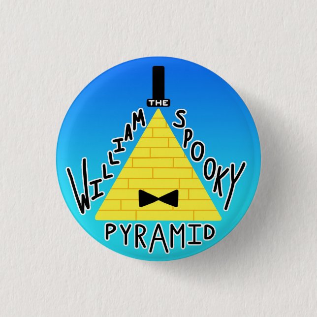 Bóton Redondo 2.54cm Botão "William the SPOOKY Pyramid" 2 (Frente)