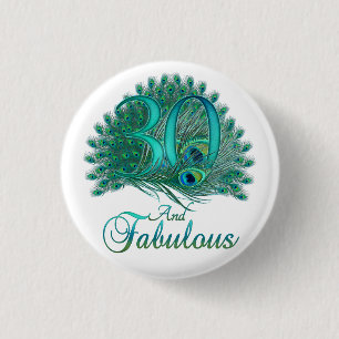 Bóton Redondo 2.54cm Botões aniversário de 30 anos