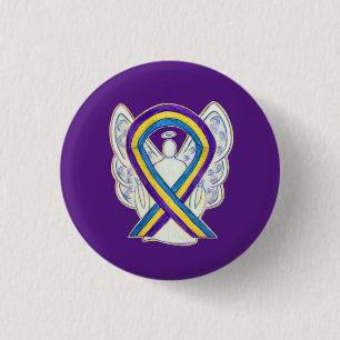 Bóton Redondo 2.54cm Botões Anjo de Sensibilização do Cancer da Bexi