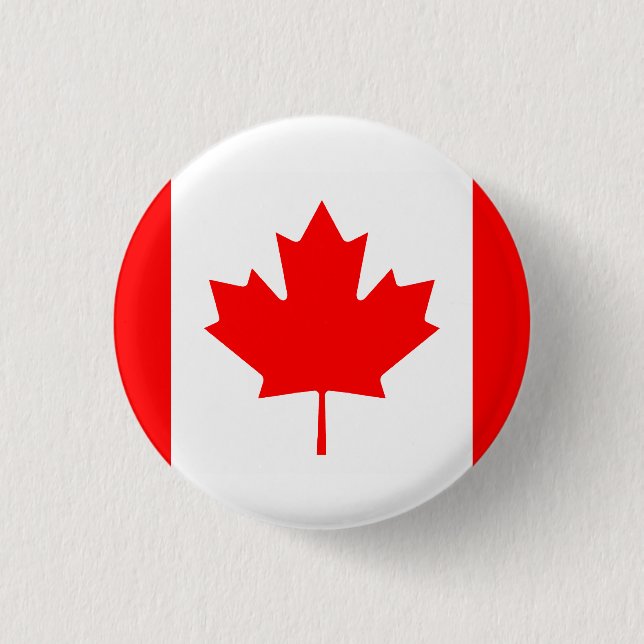 Bóton Redondo 2.54cm Botões canadenses do pinback da bandeira (Frente)