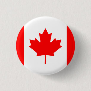 Bóton Redondo 2.54cm Botões canadenses do pinback da bandeira