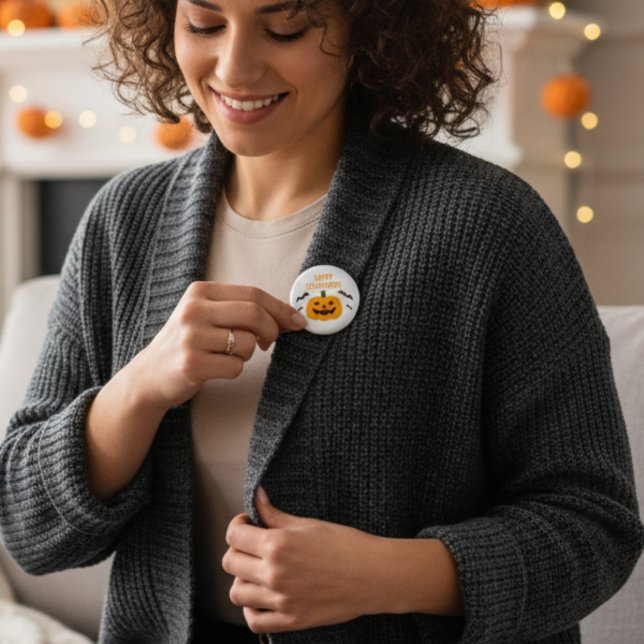 Bóton Redondo 2.54cm Botões de Favoritos do Halloween (Criador carregado)